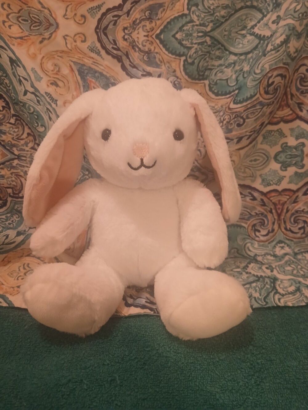 Hallmark Cards White Bunny Rabbit Plush Stuffed Animal Toy Easter 9" MJE5192